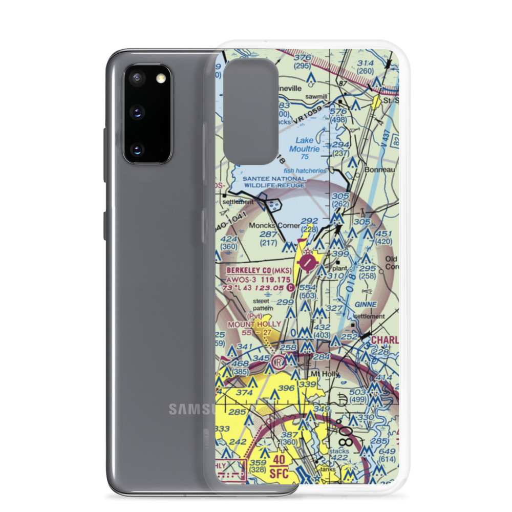 Berkeley County Airport (MKS) VFR Sectional Samsung Case Samsung Galaxy S20 model shown