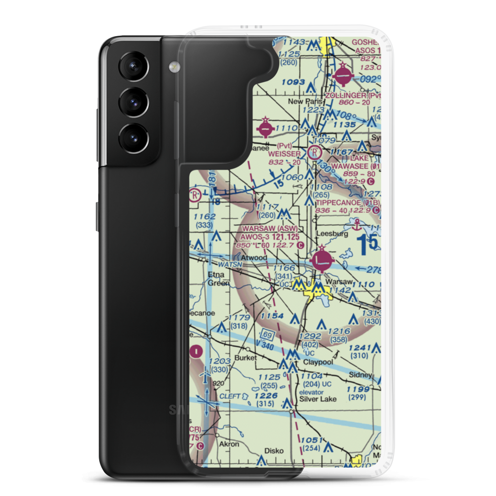 Berkey Field (5IN5) VFR Sectional Samsung Case Samsung Galaxy S21 Plus model shown