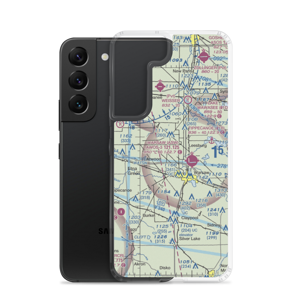 Berkey Field (5IN5) VFR Sectional Samsung Case Samsung Galaxy S22 model shown