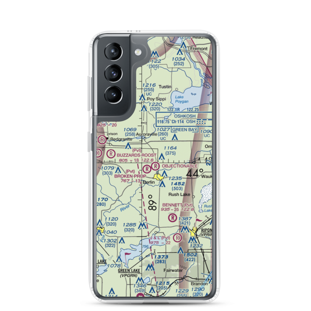 Berlin Field LLC (31WN) VFR Sectional Samsung Case Samsung Galaxy S21 model shown