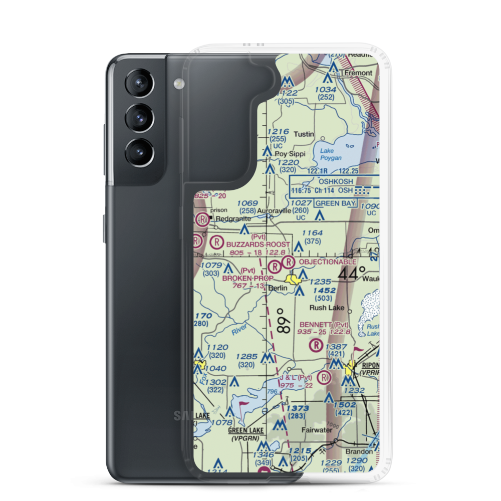 Berlin Field LLC (31WN) VFR Sectional Samsung Case Samsung Galaxy S21 model shown