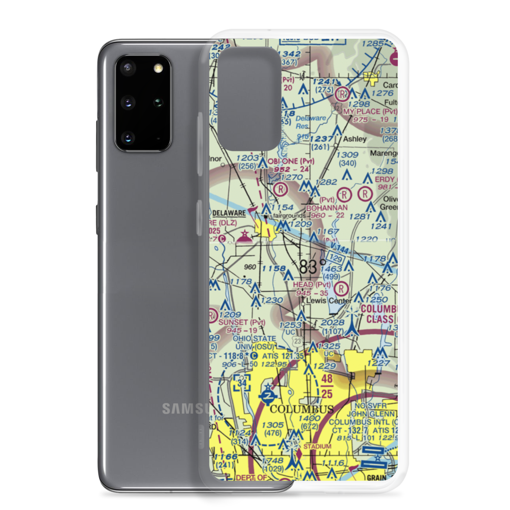 Berlin Station Lndg Strip (OH57) VFR Sectional Samsung Case Samsung Galaxy S20 Plus model shown