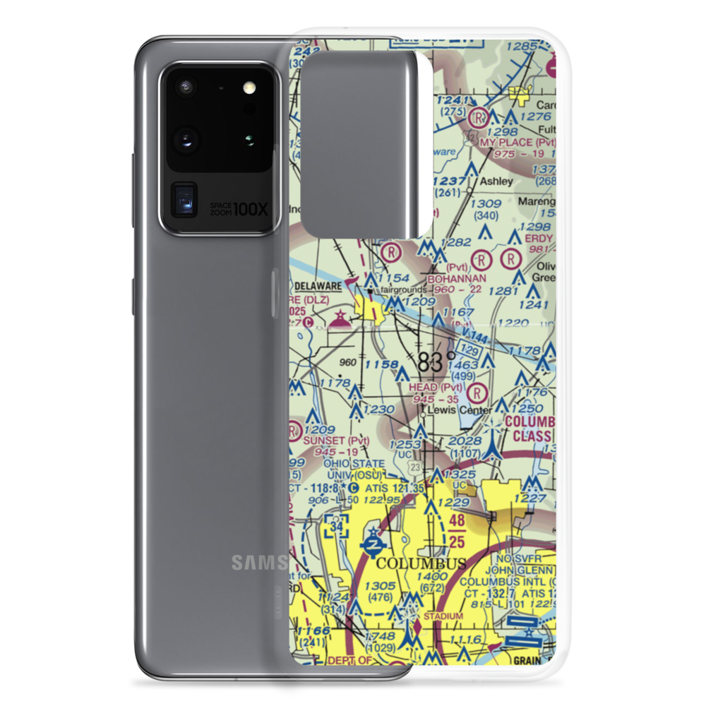 Berlin Station Lndg Strip (OH57) VFR Sectional Samsung Case Samsung Galaxy S20 Ultra model shown