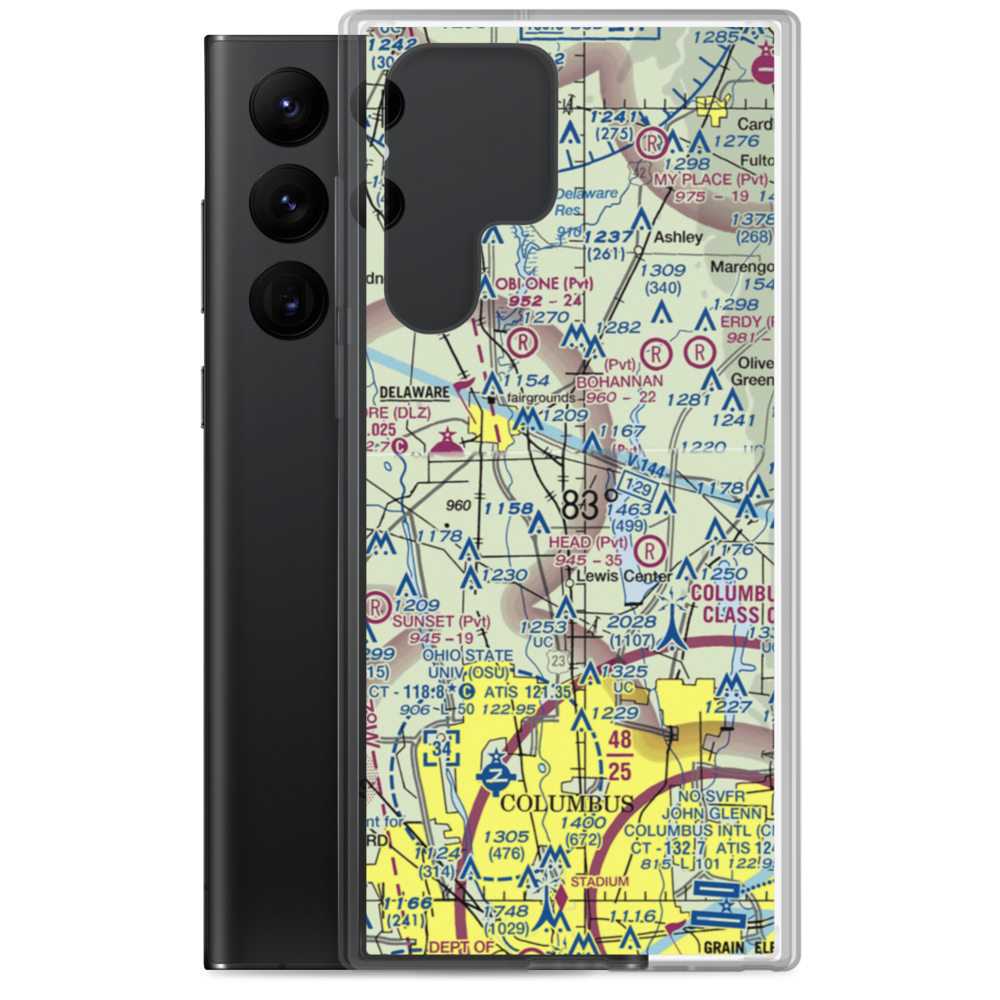 Berlin Station Lndg Strip (OH57) VFR Sectional Samsung Case Samsung Galaxy S22 Ultra model shown