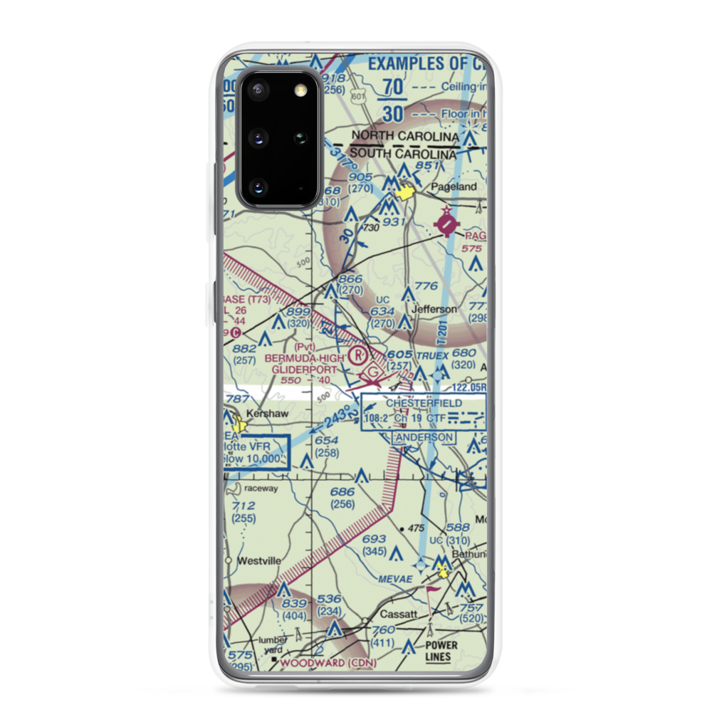 Bermuda High Gliderport (SC79) VFR Sectional Samsung Case Samsung Galaxy S20 Plus model shown