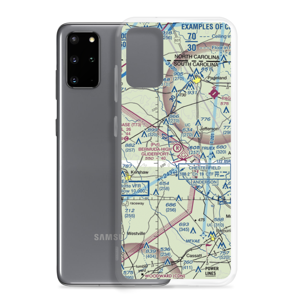 Bermuda High Gliderport (SC79) VFR Sectional Samsung Case Samsung Galaxy S20 Plus model shown