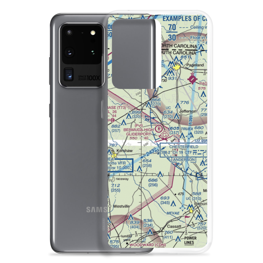 Bermuda High Gliderport (SC79) VFR Sectional Samsung Case Samsung Galaxy S20 Ultra model shown