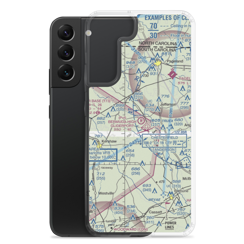 Bermuda High Gliderport (SC79) VFR Sectional Samsung Case Samsung Galaxy S22 Plus model shown