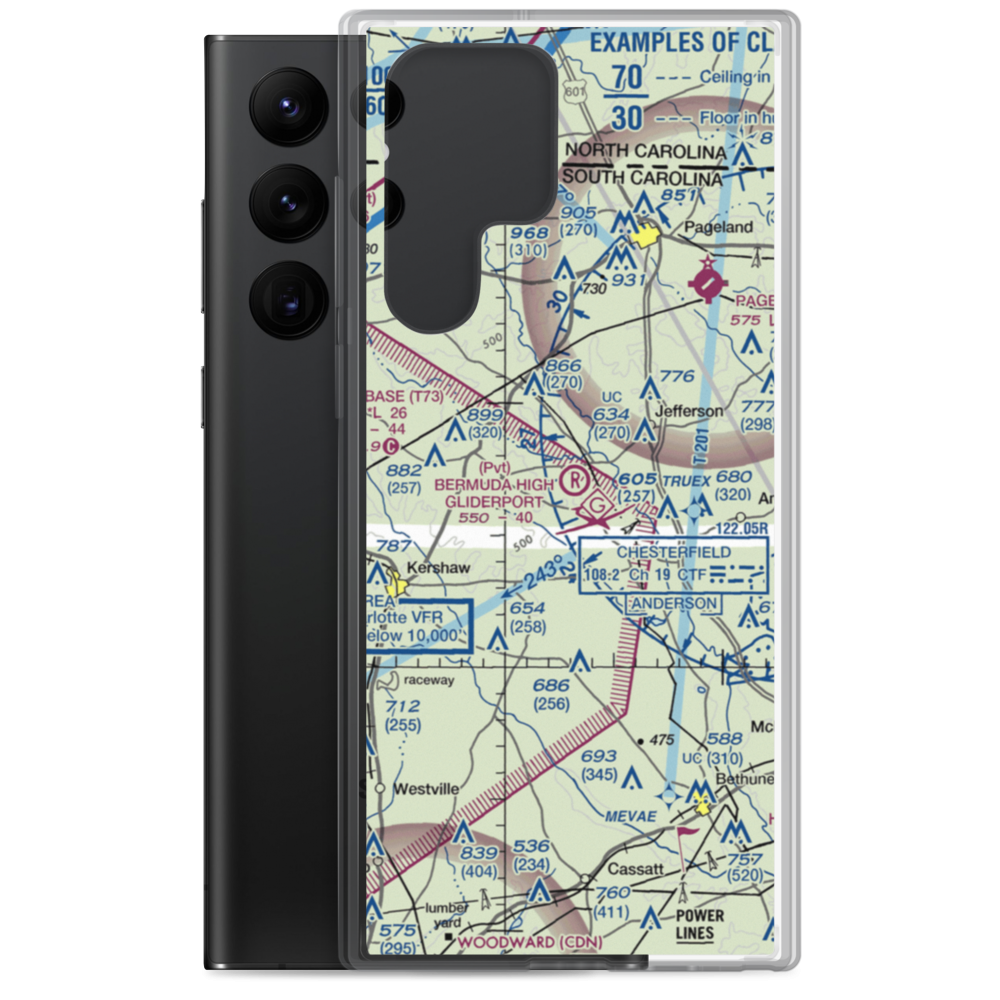 Bermuda High Gliderport (SC79) VFR Sectional Samsung Case Samsung Galaxy S22 Ultra model shown
