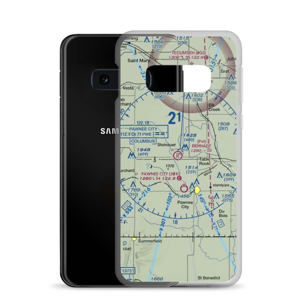 Bernadt Airport (NE20) VFR Sectional Samsung Case Samsung Galaxy S10e model shown