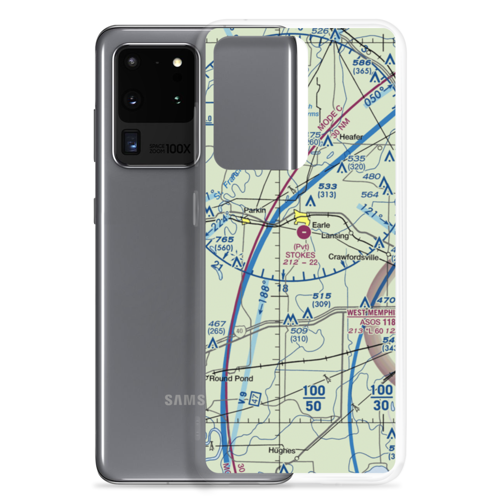 Bernard Manor Airport (65AR) VFR Sectional Samsung Case Samsung Galaxy S20 Ultra model shown