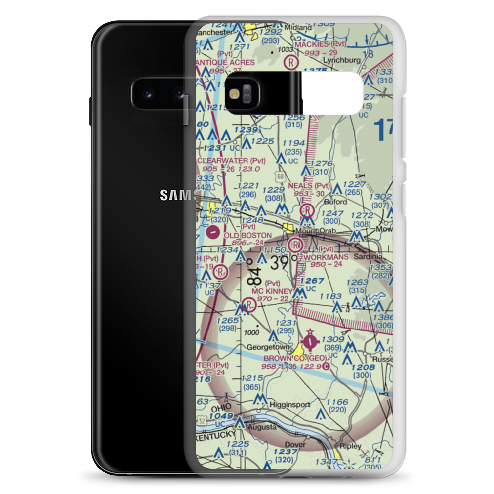 Bernie's Airport (OA10) VFR Sectional Samsung Case Samsung Galaxy S10+ model shown
