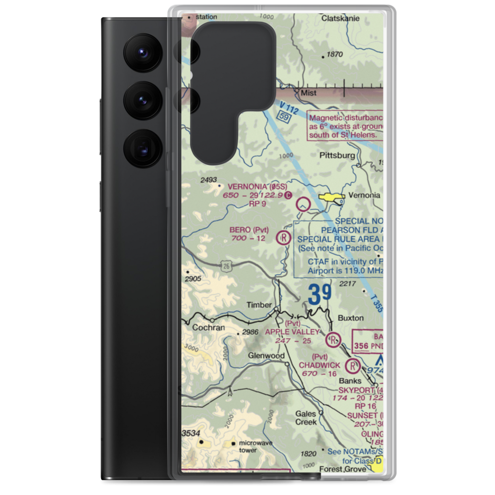 Bero Field (30OR) VFR Sectional Samsung Case Samsung Galaxy S22 Ultra model shown