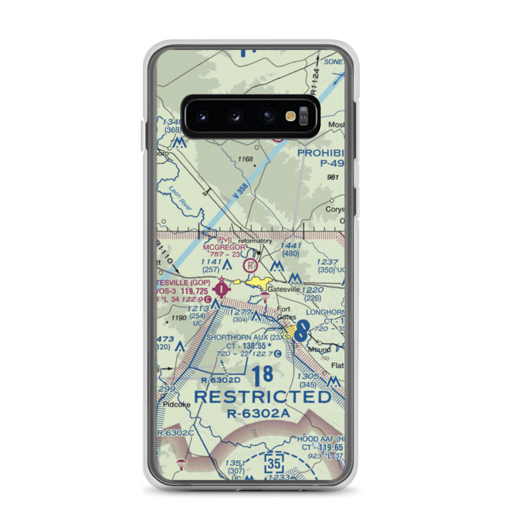 Berry Airport (2TX5) VFR Sectional Samsung Case Samsung Galaxy S10 model shown