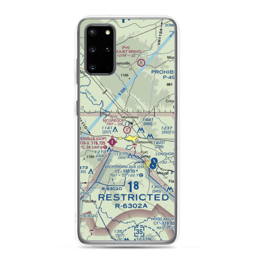 Berry Airport (2TX5) VFR Sectional Samsung Case Samsung Galaxy S20 Plus model shown
