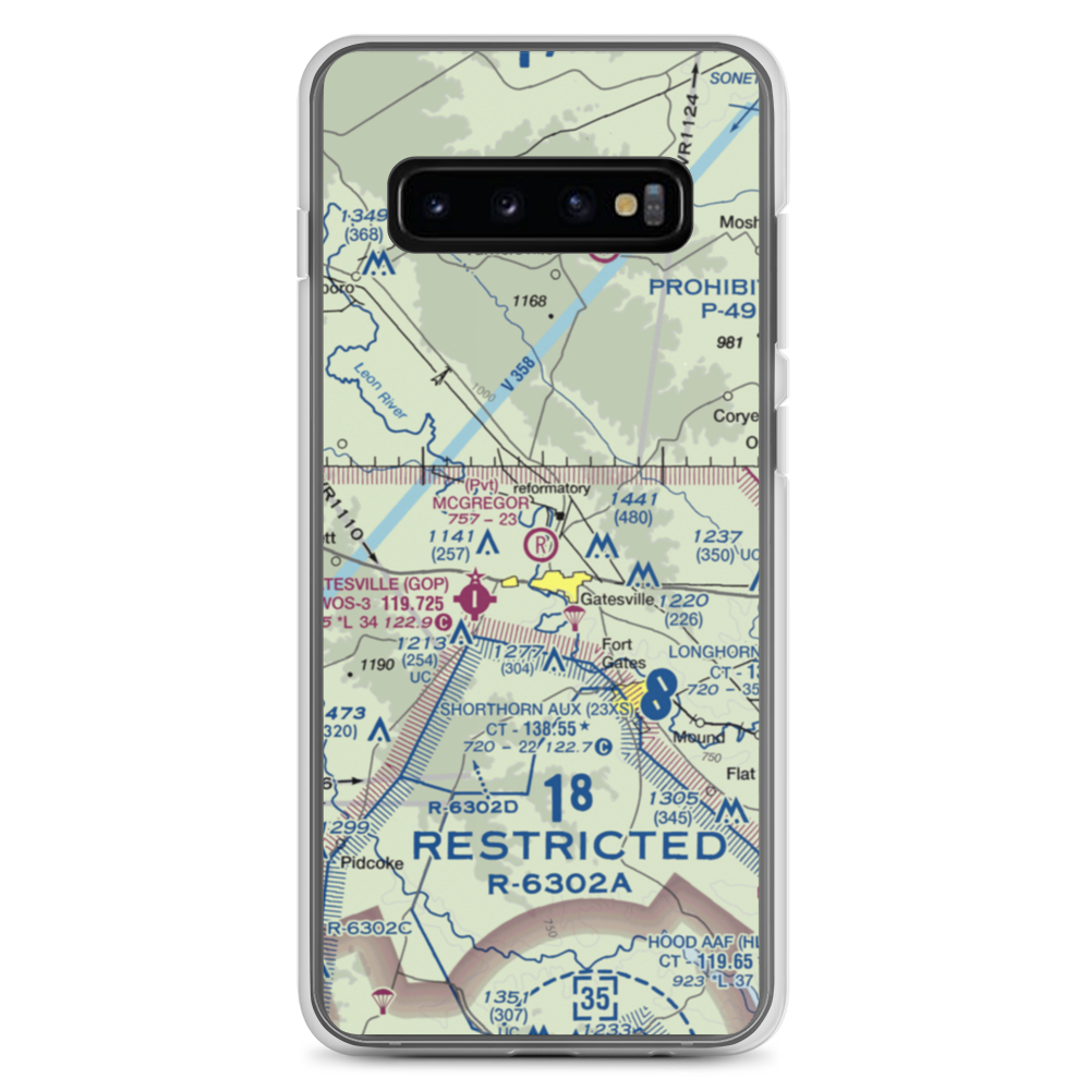 Berry Airport (2TX5) VFR Sectional Samsung Case Samsung Galaxy S10+ model shown