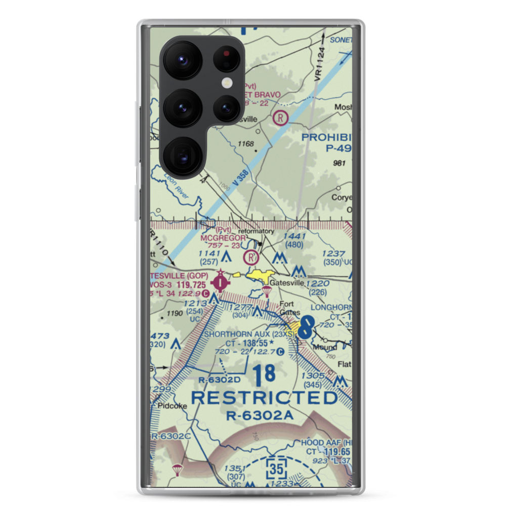 Berry Airport (2TX5) VFR Sectional Samsung Case Samsung Galaxy S22 Ultra model shown