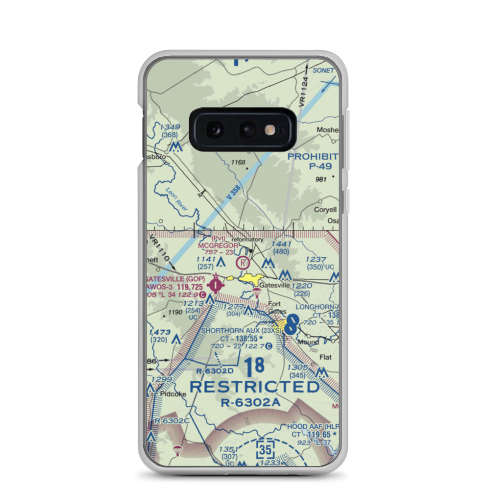 Berry Airport (2TX5) VFR Sectional Samsung Case Samsung Galaxy S10e model shown