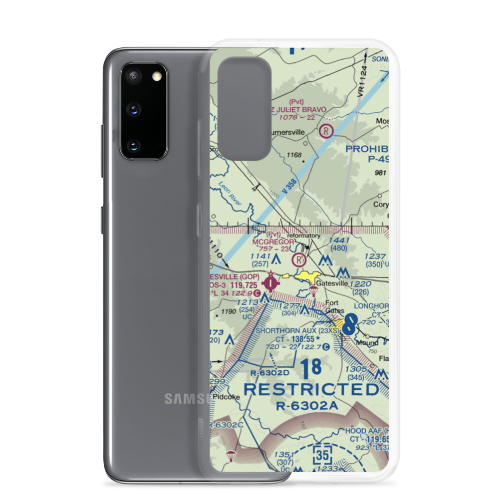 Berry Airport (2TX5) VFR Sectional Samsung Case Samsung Galaxy S20 model shown
