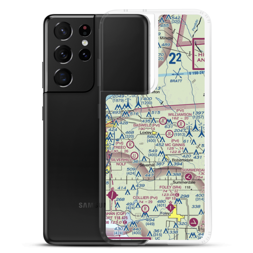 Berry Field (1AL5) VFR Sectional Samsung Case Samsung Galaxy S21 Ultra model shown