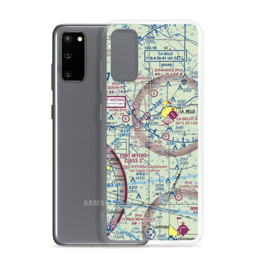 Berry Grove Airport (7FA8) VFR Sectional Samsung Case Samsung Galaxy S20 model shown