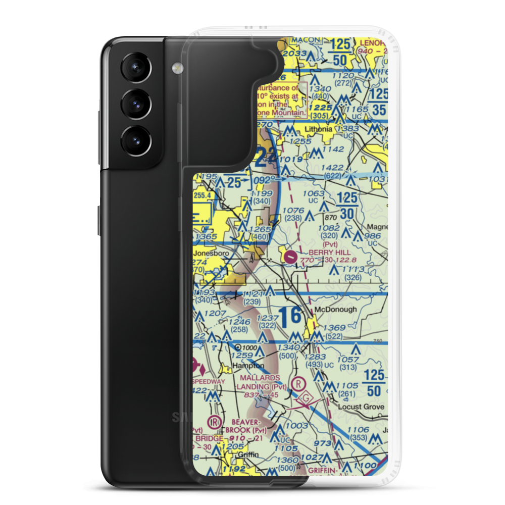 Berry Hill Airport (4A0) VFR Sectional Samsung Case Samsung Galaxy S21 Plus model shown