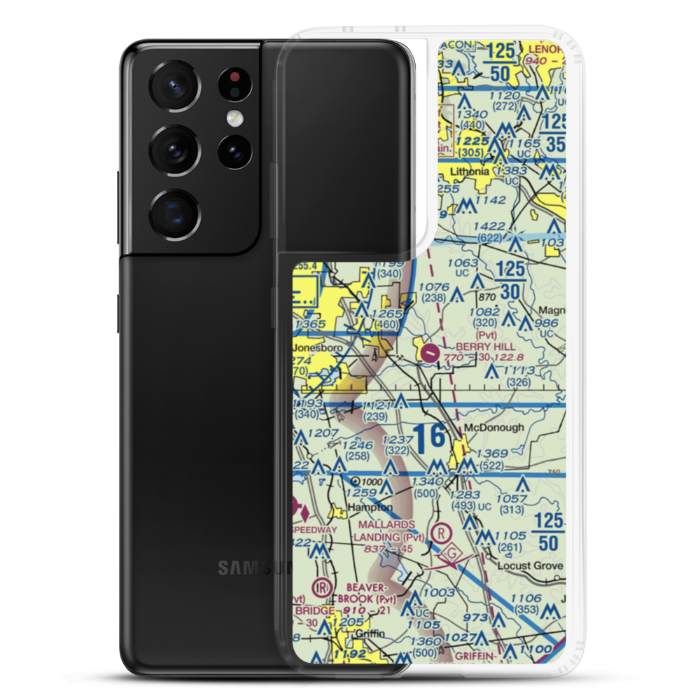 Berry Hill Airport (4A0) VFR Sectional Samsung Case Samsung Galaxy S21 Ultra model shown