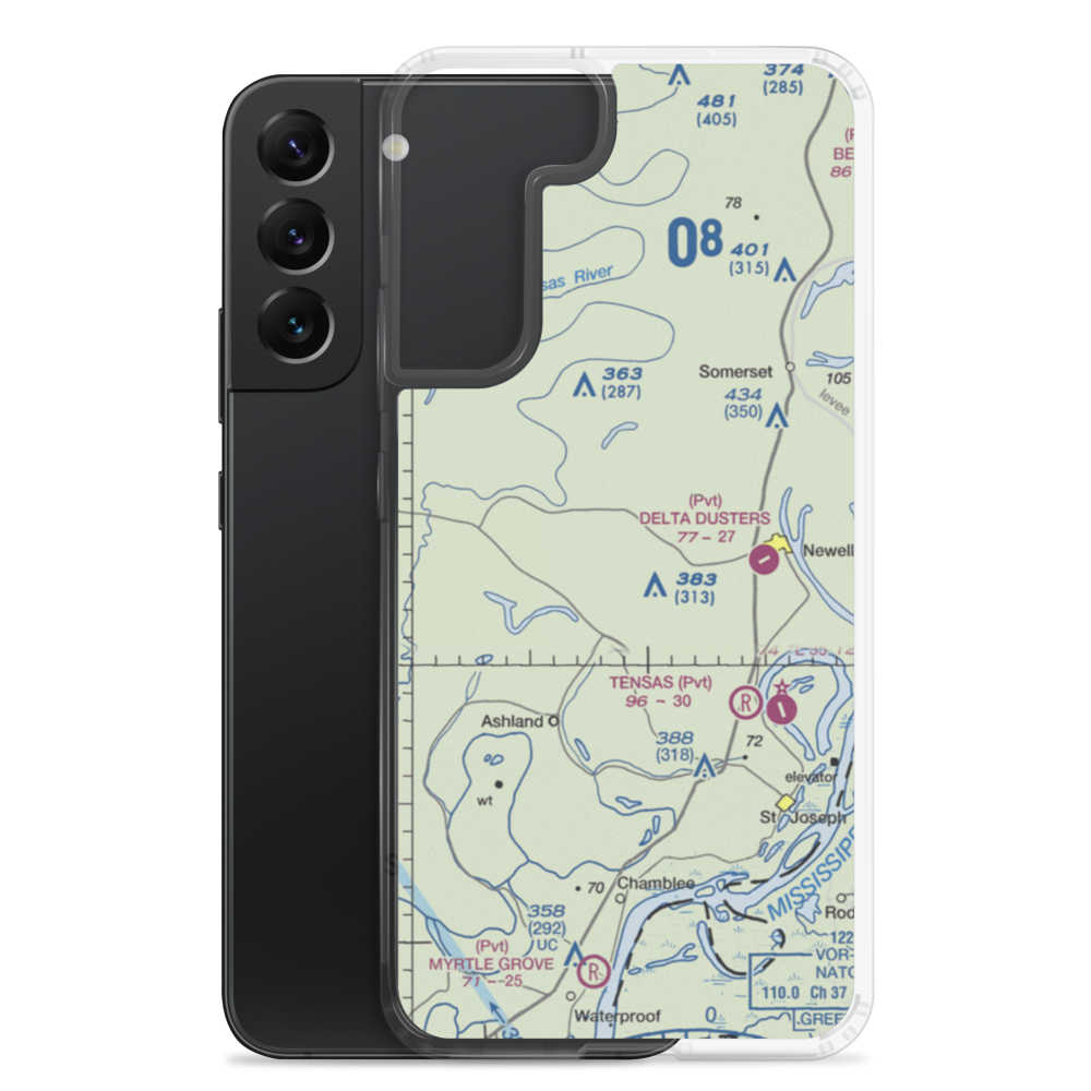 Berryhill Farms Airport (US-0106) VFR Sectional Samsung Case Samsung Galaxy S22 Plus model shown
