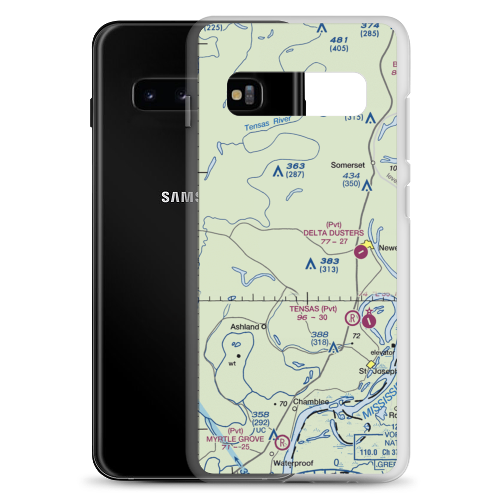 Berryhill Farms Airport (US-0106) VFR Sectional Samsung Case Samsung Galaxy S10+ model shown