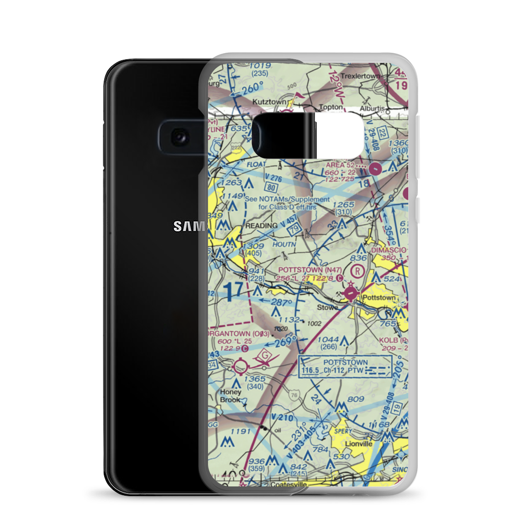 Bert's Airport (PS38) VFR Sectional Samsung Case Samsung Galaxy S10e model shown