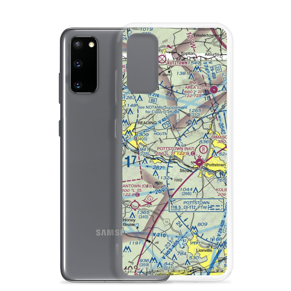 Bert's Airport (PS38) VFR Sectional Samsung Case Samsung Galaxy S20 model shown