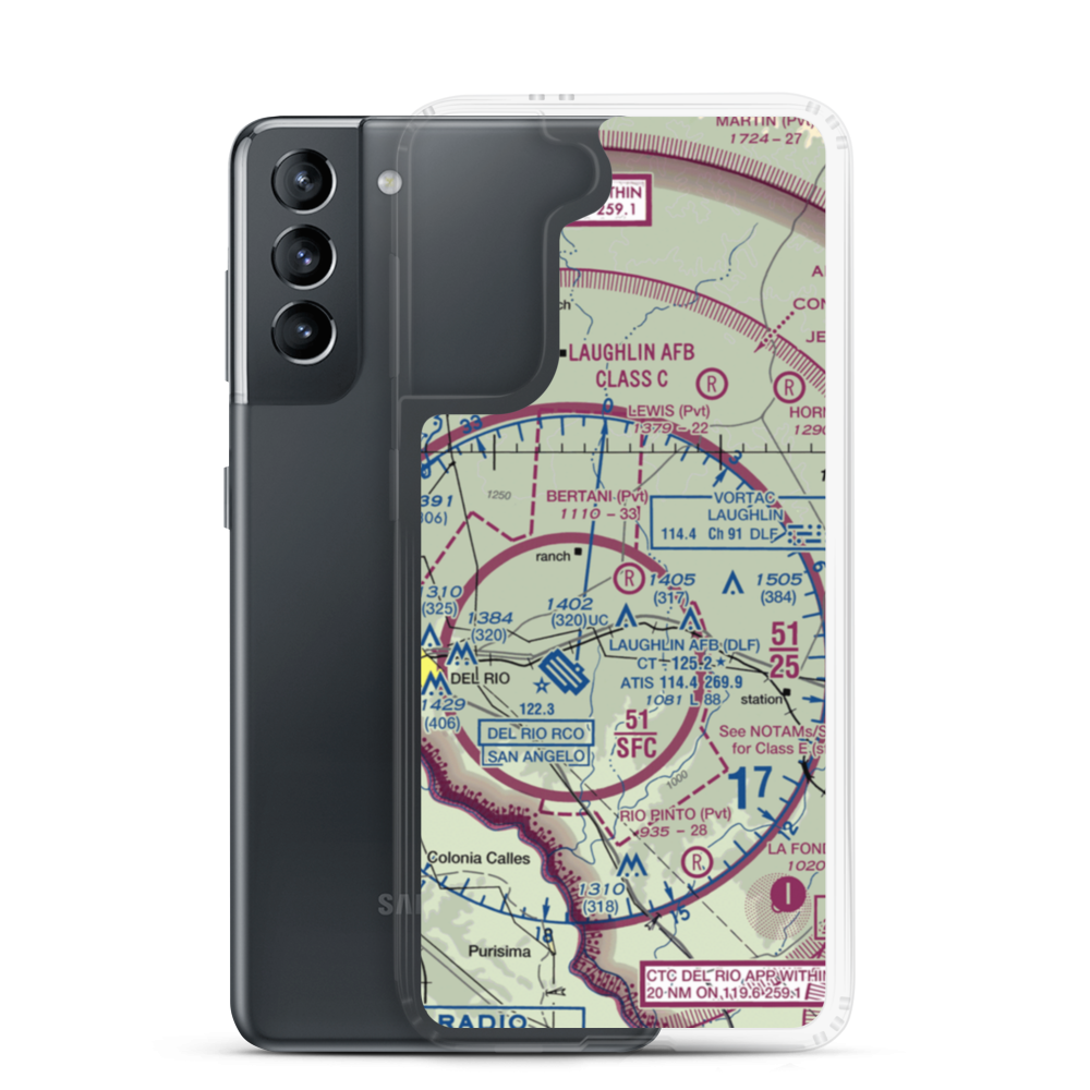 Bertani Ranch Airport (23TS) VFR Sectional Samsung Case Samsung Galaxy S21 model shown