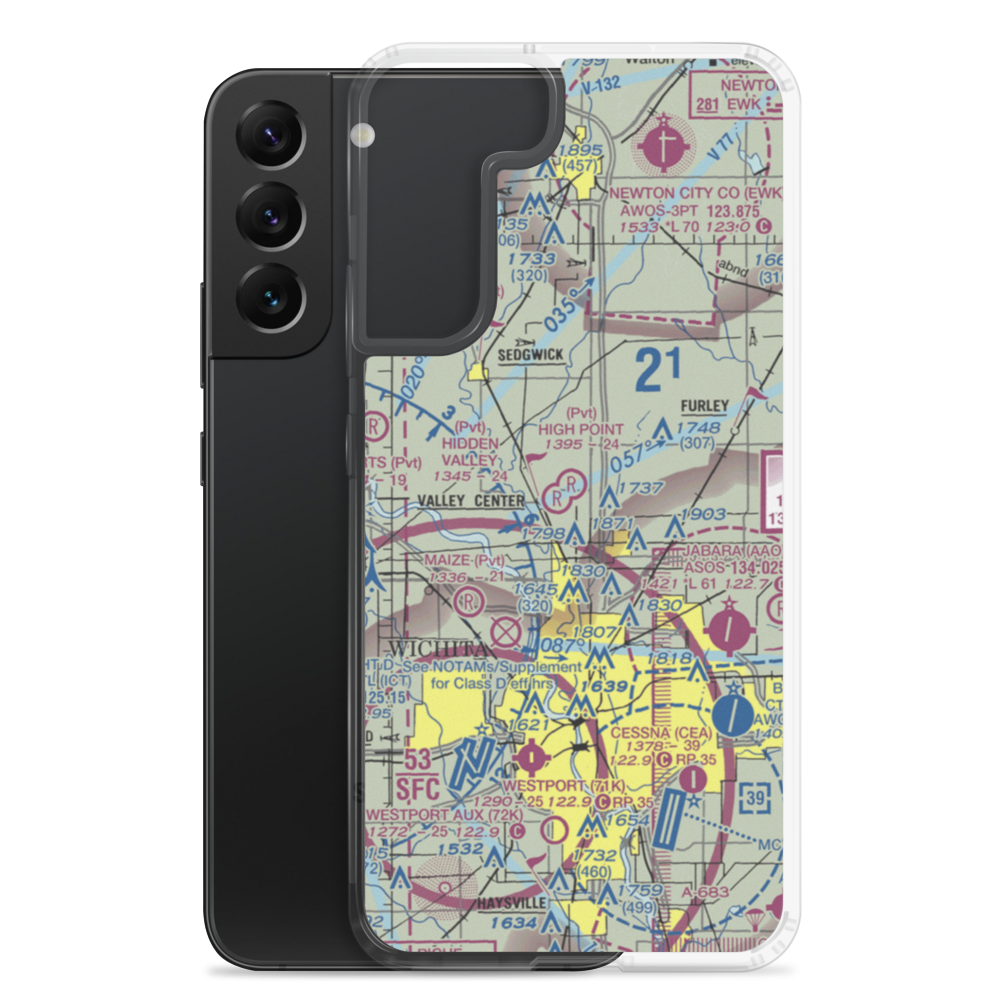 Berwick Airport (3KS7) VFR Sectional Samsung Case Samsung Galaxy S22 Plus model shown