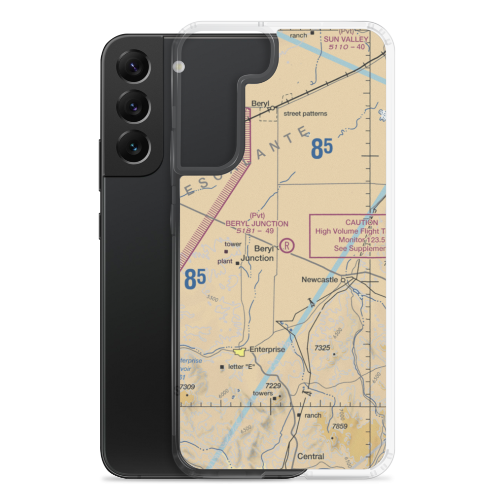 Beryl Junction Airport (UT82) VFR Sectional Samsung Case Samsung Galaxy S22 Plus model shown