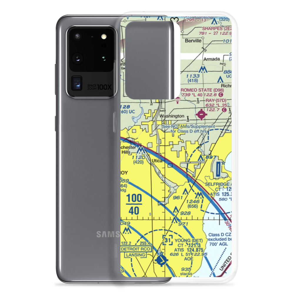 Berz-Macomb Airport (UIZ) VFR Sectional Samsung Case Samsung Galaxy S20 Ultra model shown