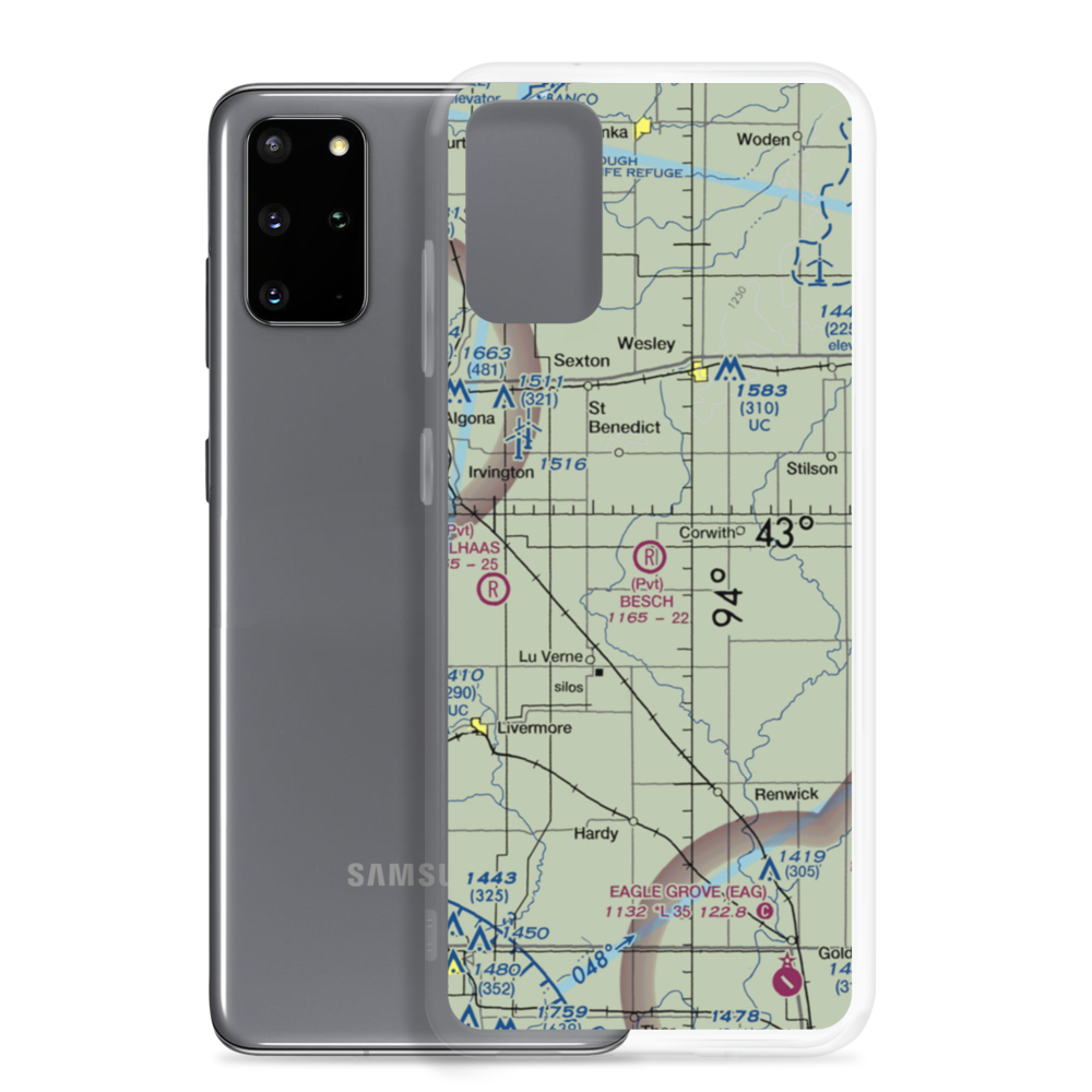 Besch Airport (IA18) VFR Sectional Samsung Case Samsung Galaxy S20 Plus model shown