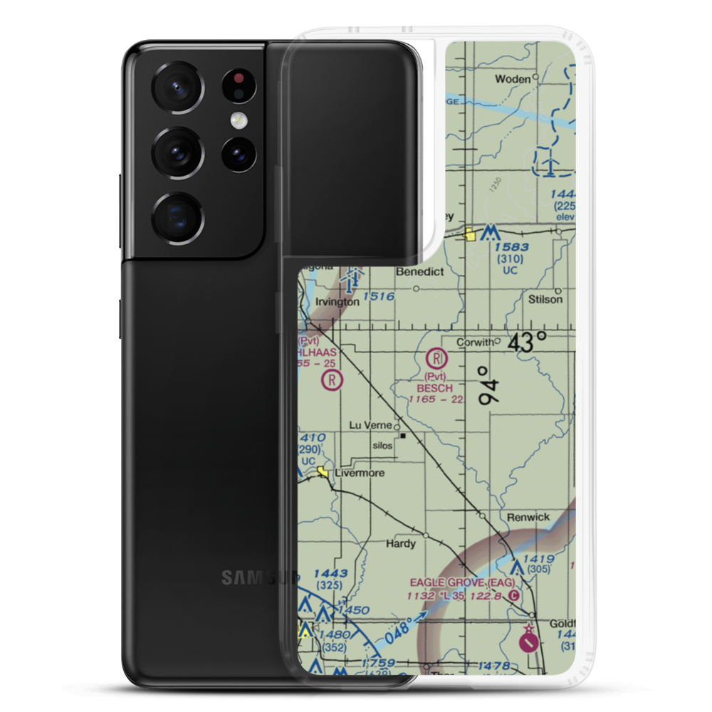 Besch Airport (IA18) VFR Sectional Samsung Case Samsung Galaxy S21 Ultra model shown