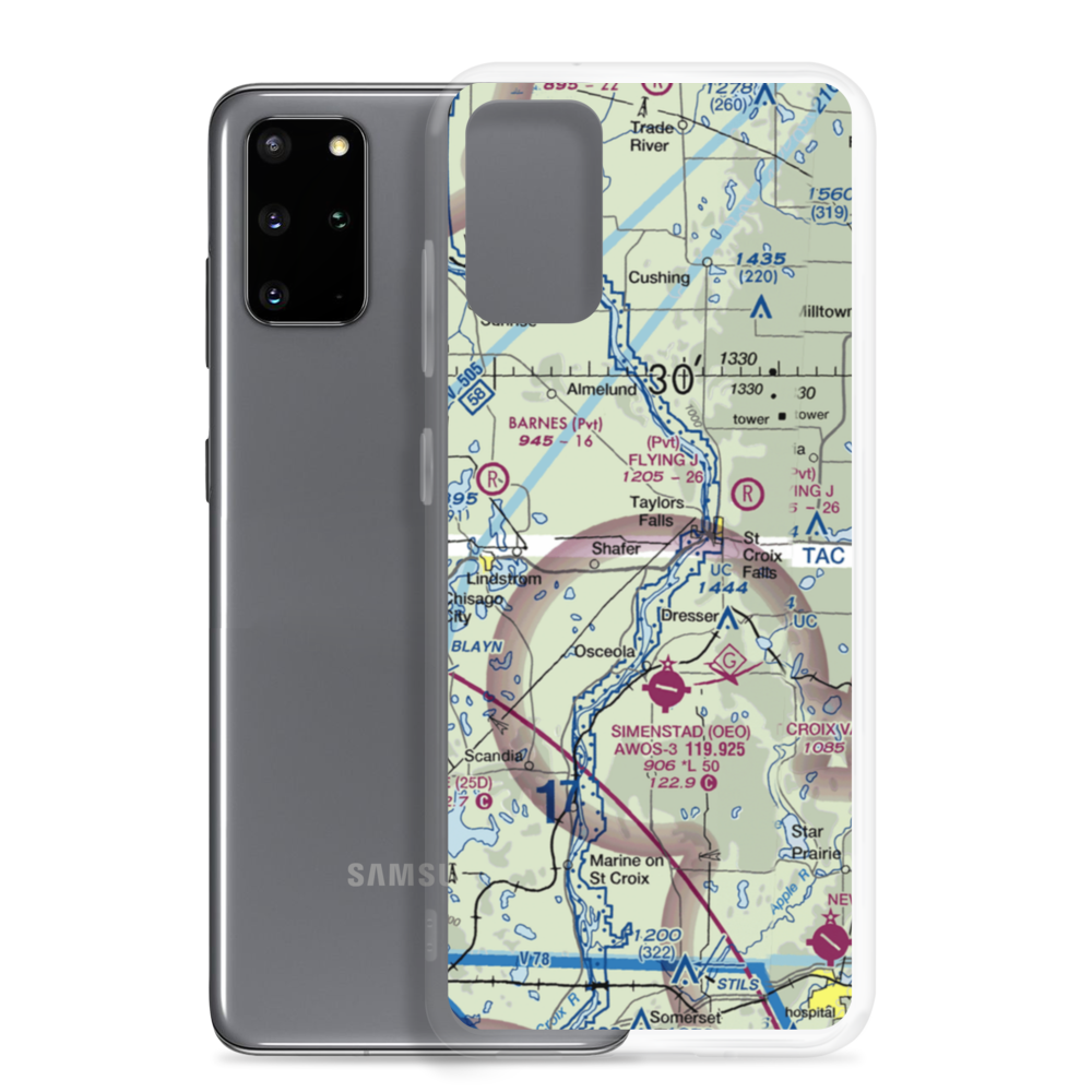 Beskar Airport (89MN) VFR Sectional Samsung Case Samsung Galaxy S20 Plus model shown