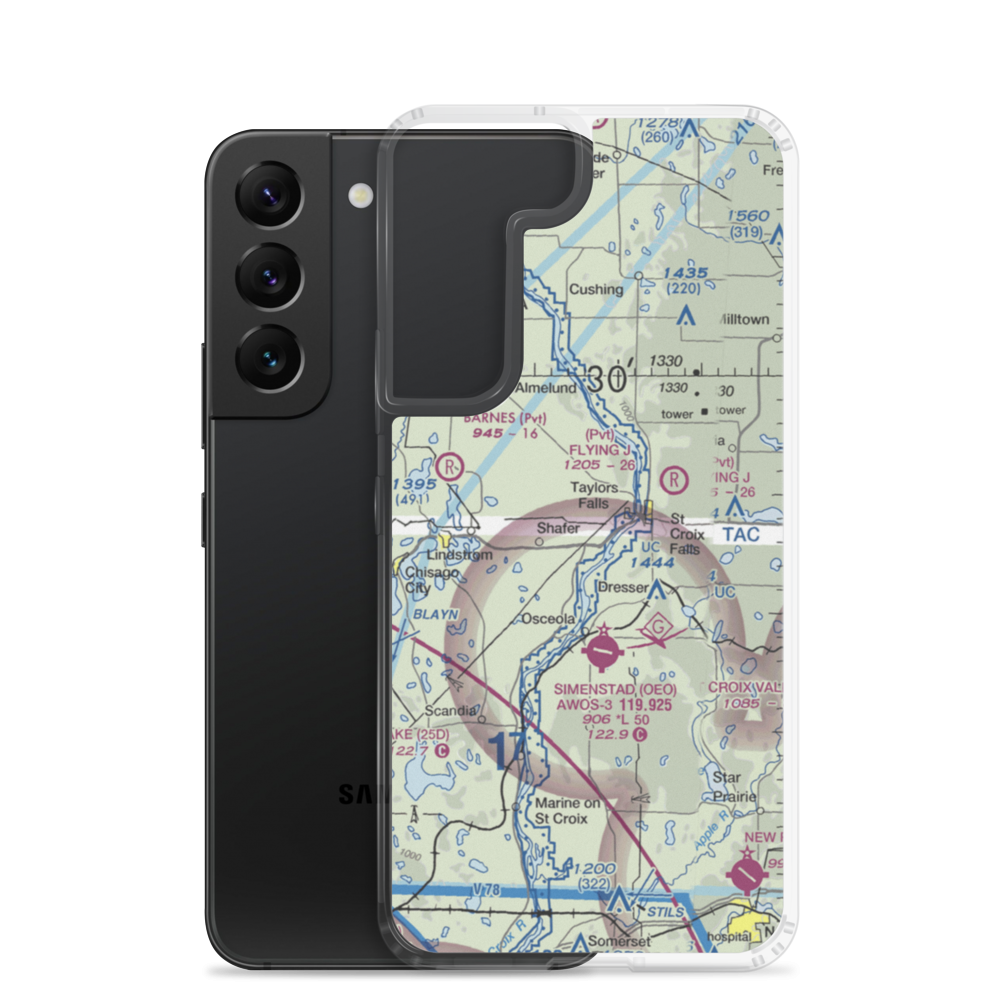 Beskar Airport (89MN) VFR Sectional Samsung Case Samsung Galaxy S22 model shown