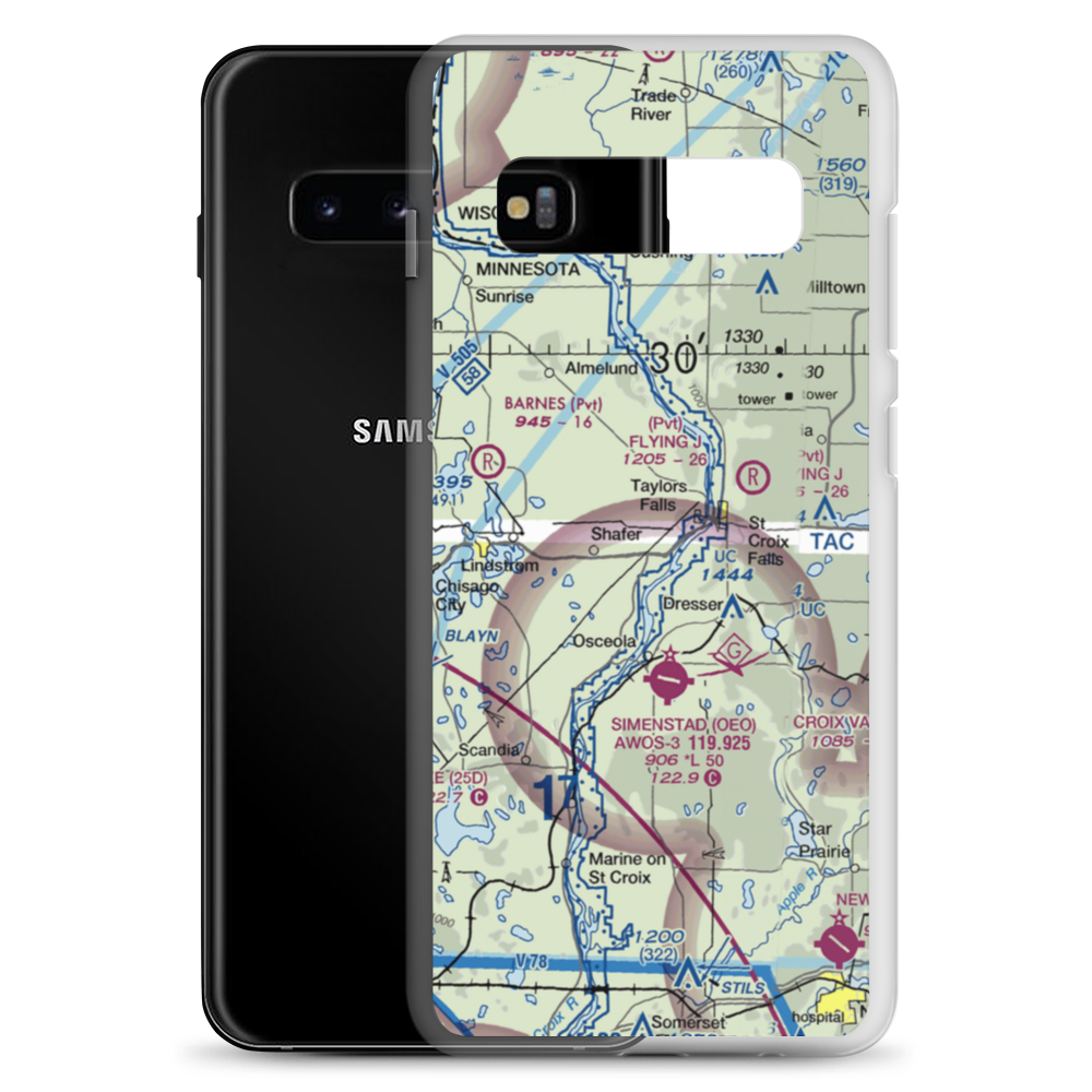 Beskar Airport (89MN) VFR Sectional Samsung Case Samsung Galaxy S10+ model shown
