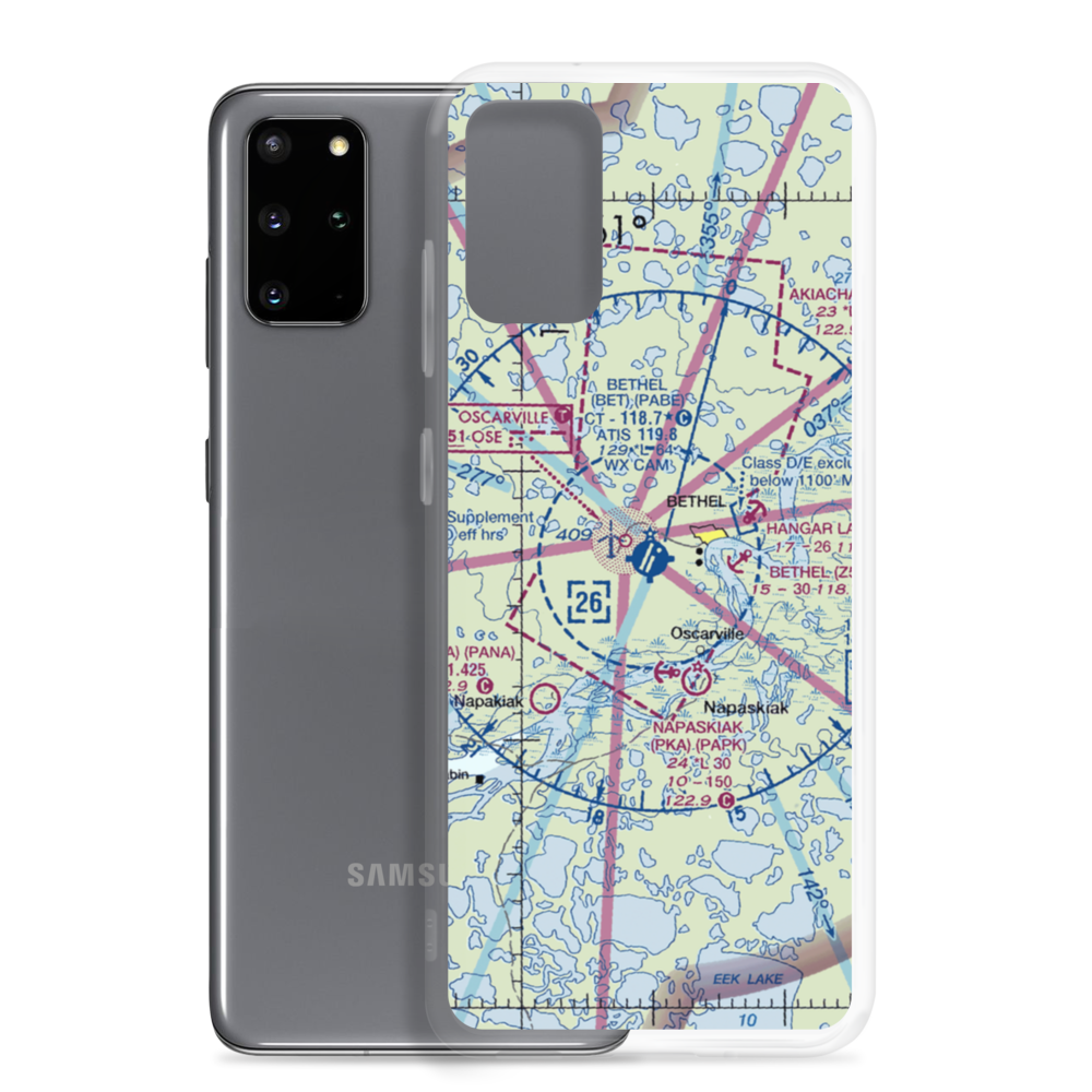 Bethel Airport (BET) VFR Sectional Samsung Case Samsung Galaxy S20 Plus model shown