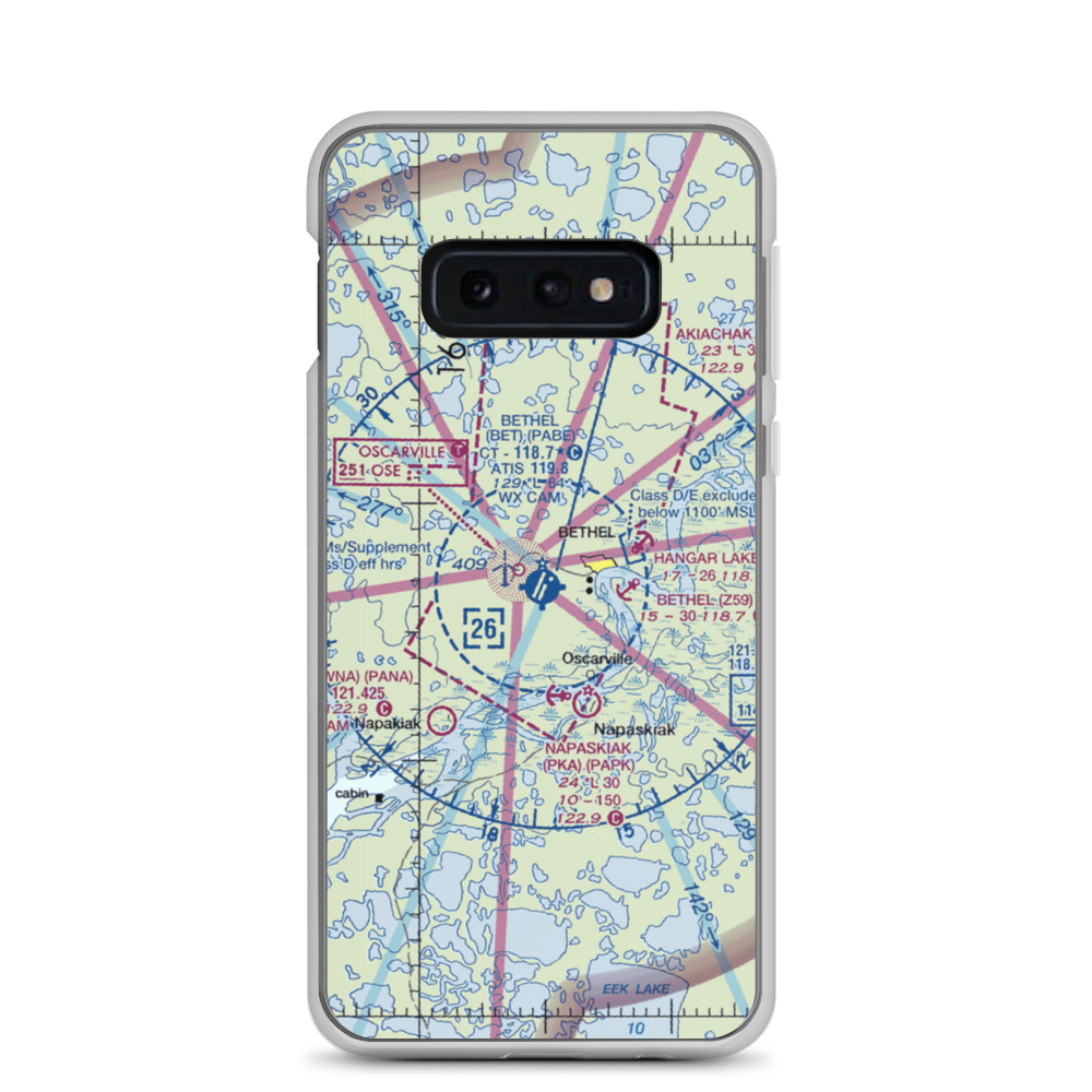Bethel Airport (BET) VFR Sectional Samsung Case Samsung Galaxy S10e model shown