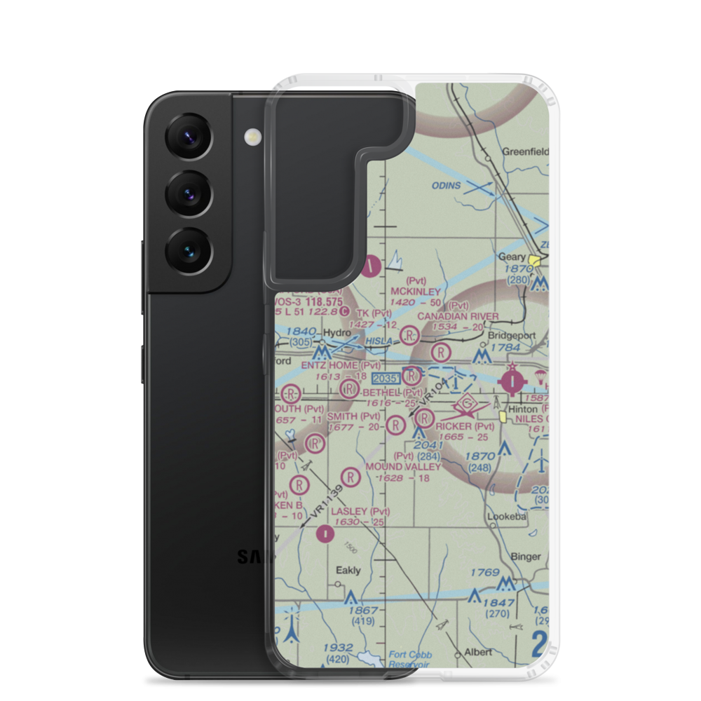 Bethel Field (OK61) VFR Sectional Samsung Case Samsung Galaxy S22 model shown
