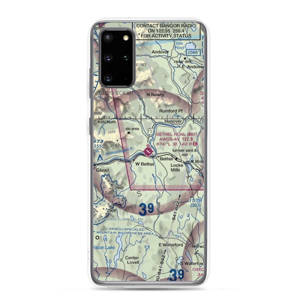 Bethel Regional Airport (0B1) VFR Sectional Samsung Case Samsung Galaxy S20 Plus model shown
