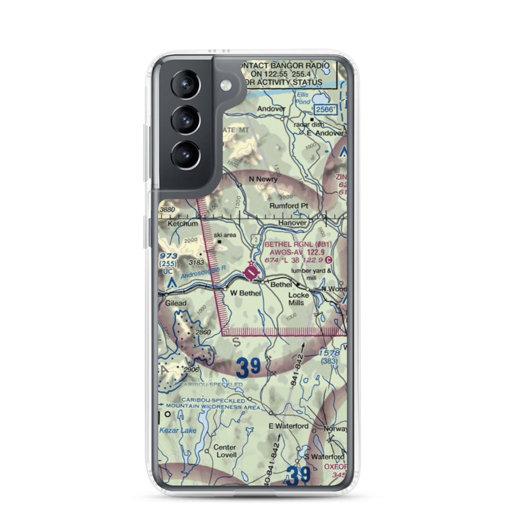 Bethel Regional Airport (0B1) VFR Sectional Samsung Case Samsung Galaxy S21 model shown