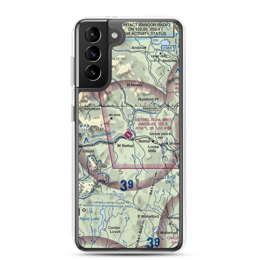 Bethel Regional Airport (0B1) VFR Sectional Samsung Case Samsung Galaxy S21 Plus model shown