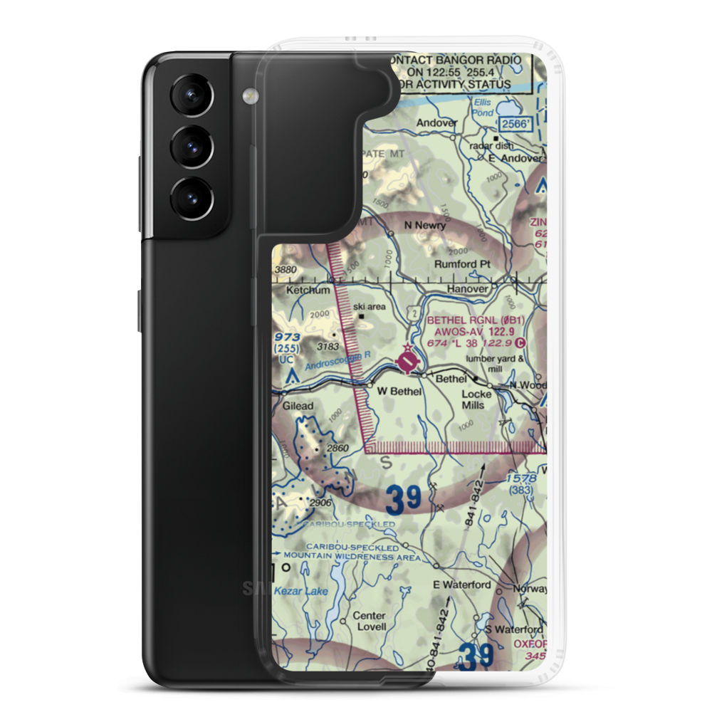 Bethel Regional Airport (0B1) VFR Sectional Samsung Case Samsung Galaxy S21 Plus model shown