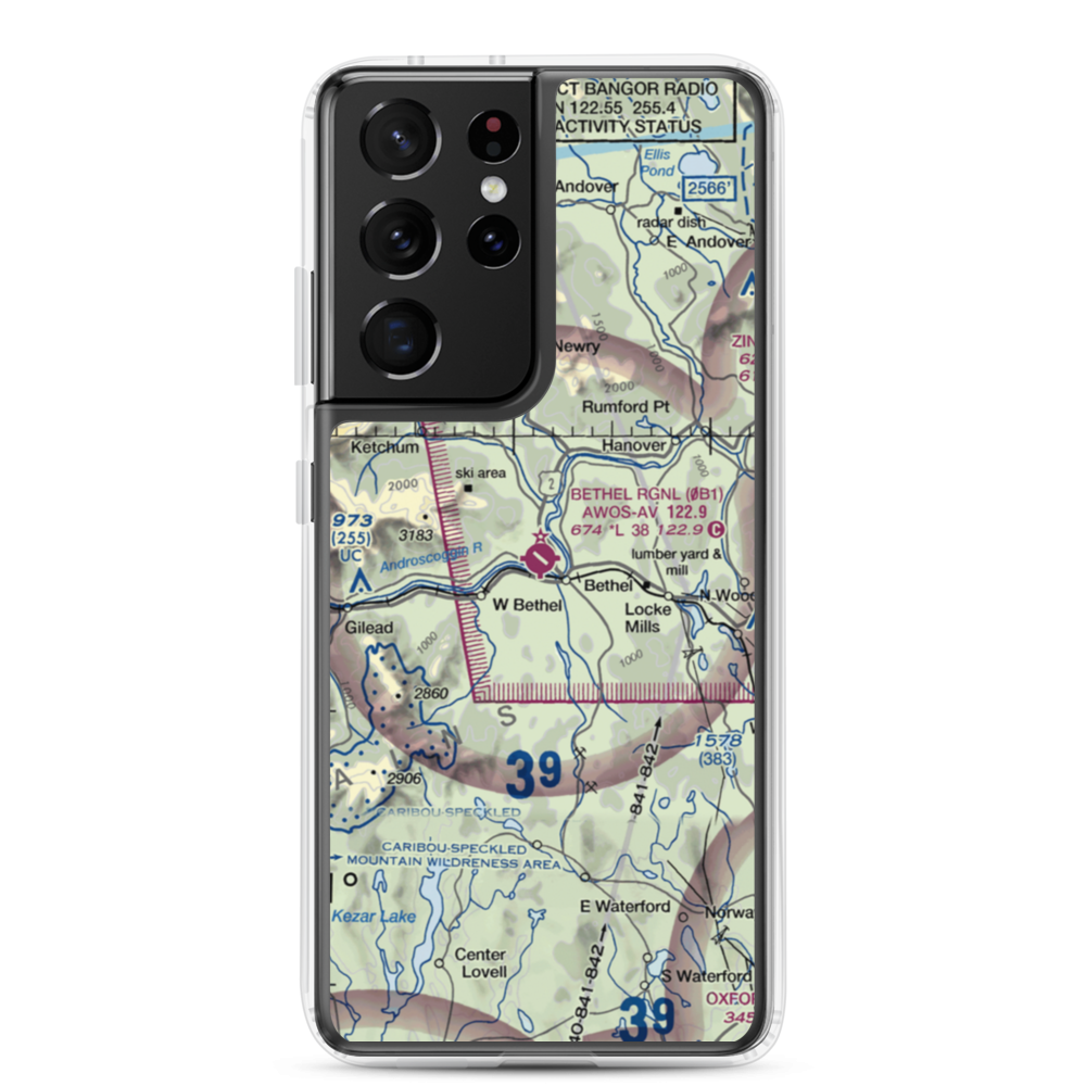 Bethel Regional Airport (0B1) VFR Sectional Samsung Case Samsung Galaxy S21 Ultra model shown