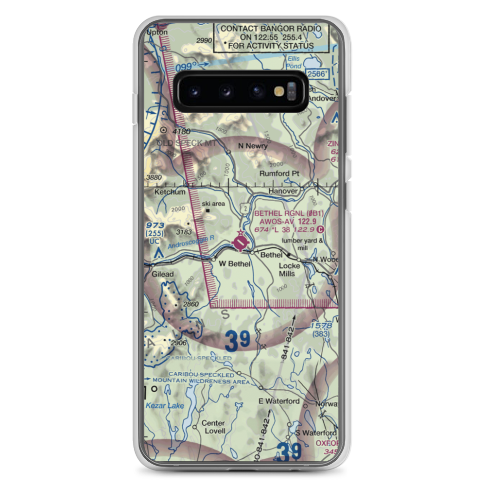 Bethel Regional Airport (0B1) VFR Sectional Samsung Case Samsung Galaxy S10+ model shown
