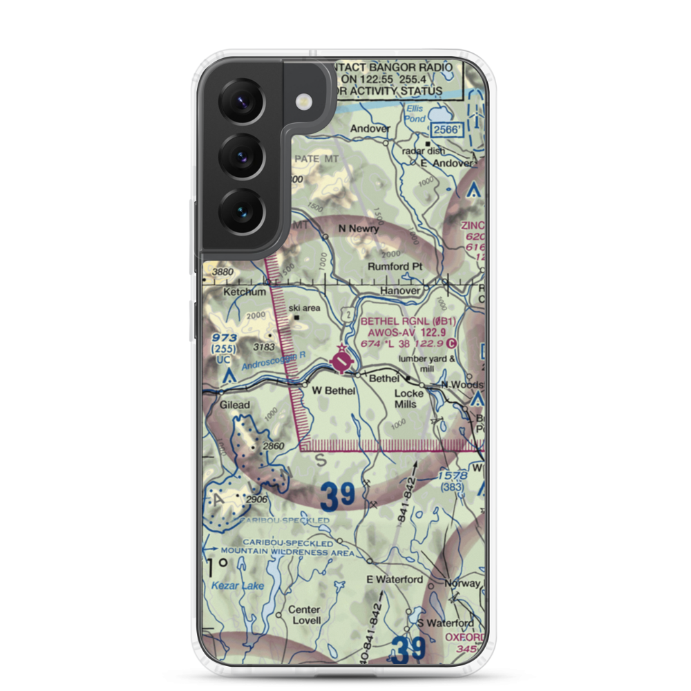 Bethel Regional Airport (0B1) VFR Sectional Samsung Case Samsung Galaxy S22 Plus model shown